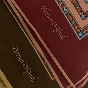 Set of 2 Vintage Scarves “Elorian Original” From Japan!